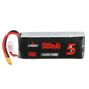 URUAV 14.8V 5000mAh 100C 4S Lipo Battery XT60 Plug for RC Racing Drone