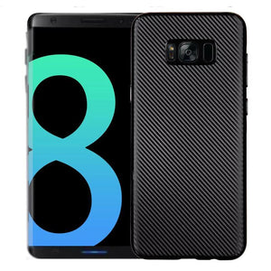 Soft TPU Carbon Fiber Texture Case For Samsung S8 & S8 Plus