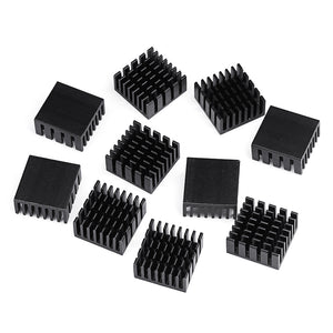 10Pcs 20x20x10mm Routing CPU Heat Sink Chip Heatsink Black