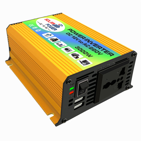 DC 12V to AC 220V Power Inverter Modified Sine Wave USB Charger Boat Car 600W Converter