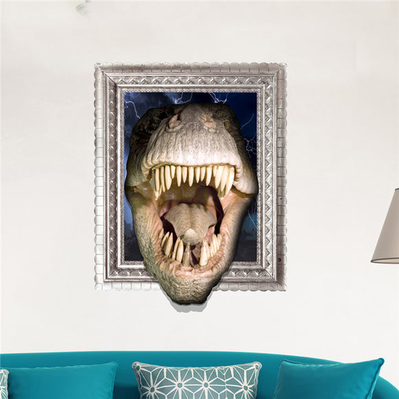 Crocodile Dragon 3D Wall Decals PAG STICKER Removable Wall Animal Stickers Home Wall Decor Gift