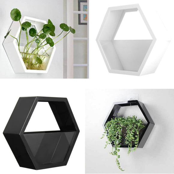 Hexagon Hanging Wall Basket Plant Flower Pot Box for Home Balcony GardenDecorations