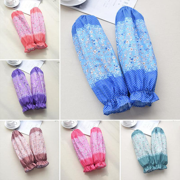 Flowers Anti Fouling Polyester Cotton Bundle Sleeve Cuffs Office Household Arm Sleeves