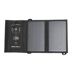 7W 5V 1.4A Foldable USB Output Solar Panel Power Bank Solar Charger