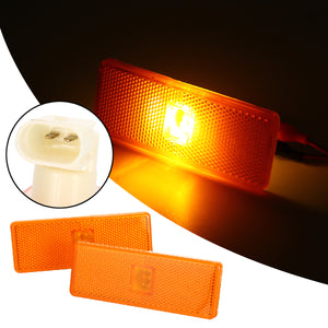 2pcs 24V LED Side Marker Amber Lights Turn Signal For Mercedes Actros Atego