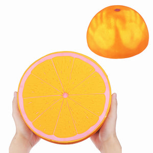 Temperature Sensitive Color  Changing Squishy Fruit 25cm Huge Orange Slow Rising Toy