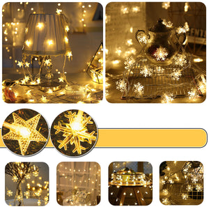 Battery Powered 2M 3M 5M 6M 10M Snow Flower Fairy Garland LED String Light for Wedding Party Decor