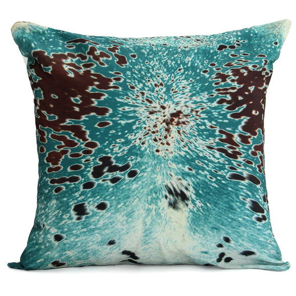 45x45cm Turquoise Cowhide Look Throw Pillow Case Cushion Cover Decorative Pillowcase