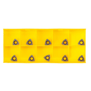 Veisja 10Pcs Carbide Square Or Triangle Blade U-shaped Deep Hole Drill Blade Violent Drill Blade for Lathe