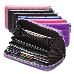 Women Genuine Leather Leisure Multi-function Long Wallet