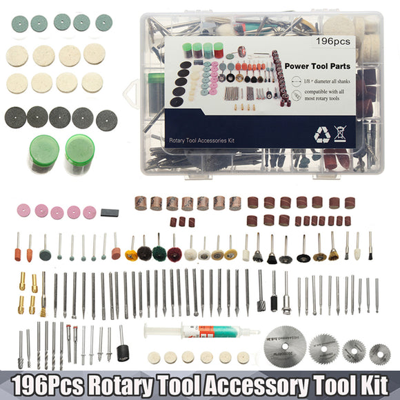 196pcs Rotary Tool Accessories Set For Grinding Sanding Polishing