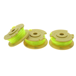 3pcs Yellow 0.080 Inch Line String Trimmer Line For Ryobi 12V 24V 40V Mower