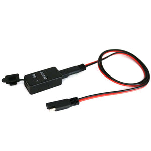 Motorcycle SAE To Usb Cable Adaptor Dual Power Port Charger LED Volt Meterr 12V