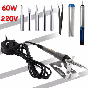 60W 220V Adjustable Temperature 200C-450C Soldering Iron Welding Iron Kit