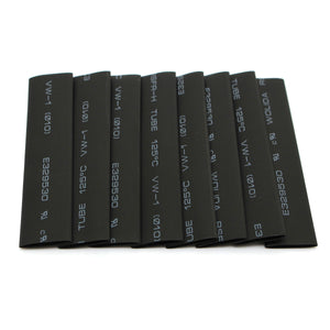 127Pcs RSFR-H 7 Types Black Heat Shrink Tube Halogen-free Environmentally Friendly Flame Retardant Sleeve