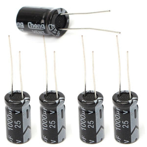 100pcs 1000uF 25V Radial Electrolytic Capacitor 10 x 17mm 105C