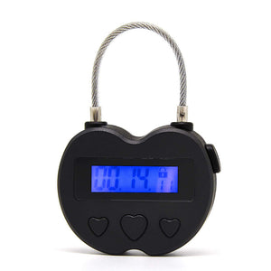 USB Rechargeable Time out Padlock Max Timing Lock Digital Timer Alarming Padlock w/ LCD Display Screen