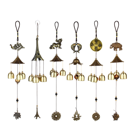 Wind Chimes Bells Lucky Fish Elephant Garden Outdoor Windows Hanging OrnamentDecorations