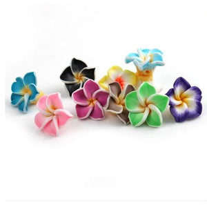 50pcs Multicolor Polymer Fimo Clay Flower DIY Craft Spacer Loose Beads