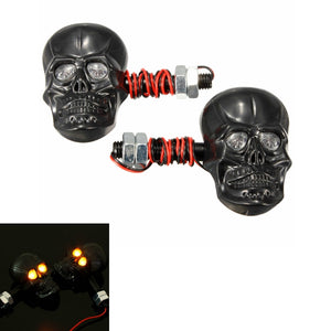 4pcs 12V 0.5W Motorcycle Skeleton Skull Turn Signal Indicator Light