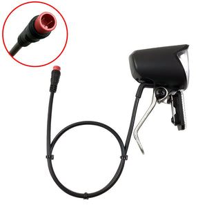 E-Bike Front LED Headlight 6V-60V 12V 24V 36V 48V Bicycle Light With Waterproof Connector