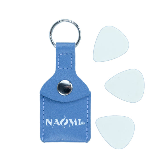 NAOMI Faux Leather Guitar Picks Plectrums Bag