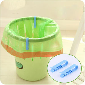 2Pcs/1Set Garbage Bag Fixator Trash Bins Side Clip