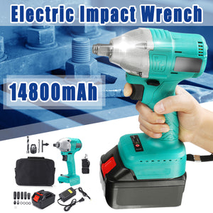 88W 14800mAh Cordless Electric Impact Wrench Drill with Lithium Battery