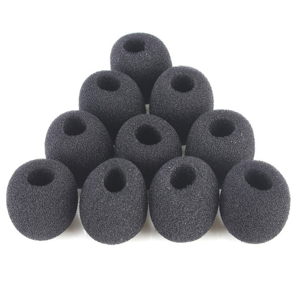 10pcs Black Small Foam Covers Windscreen For Lavalier Lapel Microphone