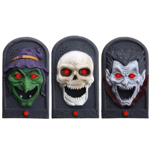 Halloween Party Home Decoration Illuminated Terror Skeleton Vampire Doorbell Horrid Scare Scene Toy