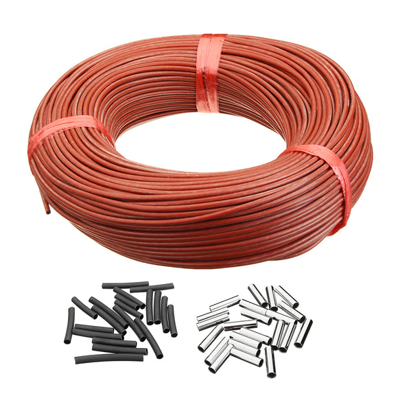 33Ohm Infrared Heating Floor Heating Cable System 100M PTFE Carbon Fiber Cable Wire Electric Floor