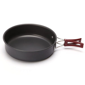 IPRee 1.7L Outdoor Camping Non-stick Pot Portable Picnic Skillet Frying Pan Tableware Cookware