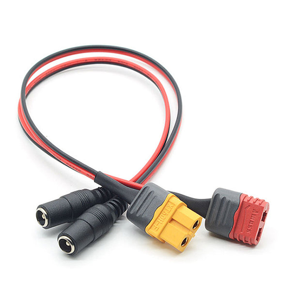 XT60 to DC / T Plug to DC 3.5 Lipo Battery Charger Cable Charging Line Adapter Wire For FPV Goggles Video Glasses