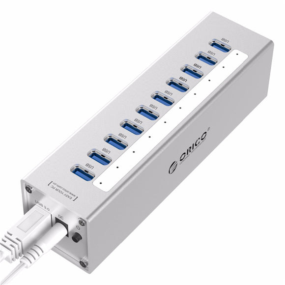 ORICO A3H10 Aluminum 10 Ports Multi USB3.0 HUB High Speed 5Gbps Splitter