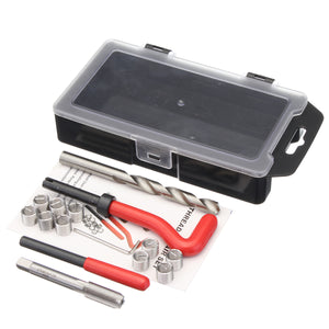 15pcs Thread Repair Kit M8/M10/M12 Drill Garage Recoil Insert Kit Workshop Tool Set