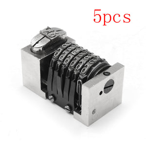 5pcs Roman Font 6 Digits Letterpress Numbering Machine