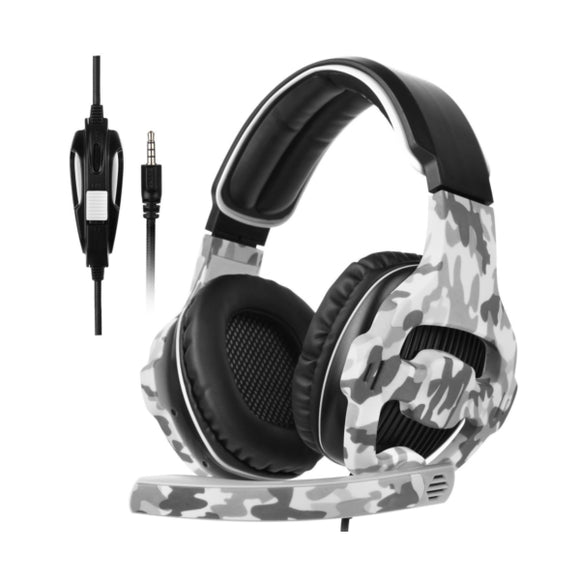 Sades SA-810 Camouflage 3.5mm Stereo Sound Gaming Headset Over Ear Noise Isolation with Microphone