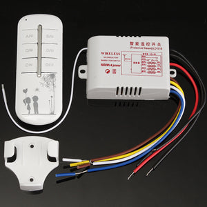 220V 315MHz 4CH Wireless Smart Light Remote Control Switch Receiver Transmitter