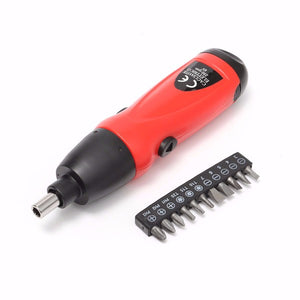 6V Screwdriver Bits Set Cordless Electric Screwdriver Drill With 11pcs Screwdriver Bits