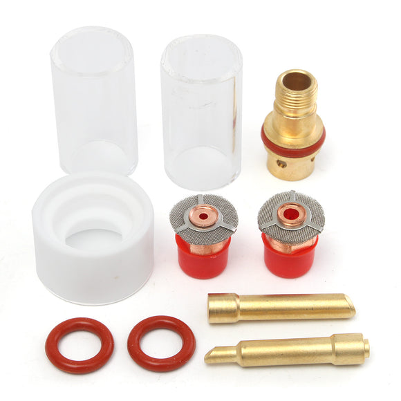 10pcs Pyrex TIG Torch Cup Gas Saver Kit Welding Torch Accessories For WP 17 18 26 Series