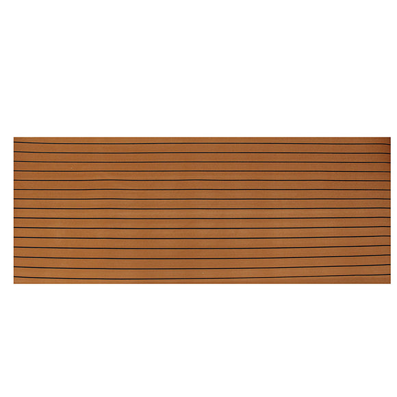 244cm x 91cm 6mm Marine Boat Flooring EVA Foam Yacht Faux Teak Decking Sheet Brown