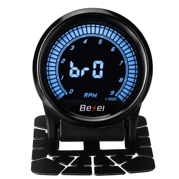 52mm Tachometer Gauge for Ten Color LED Meter 12V Car Gauge  0-9000RPM