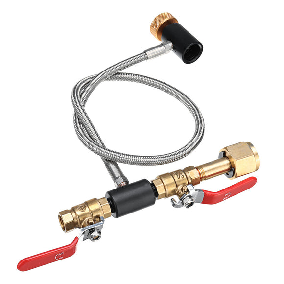 24 Inch CGA320 High Pressure Hose Switch Valve Lever CO2 Fill Station for Filling SodaStream Tank