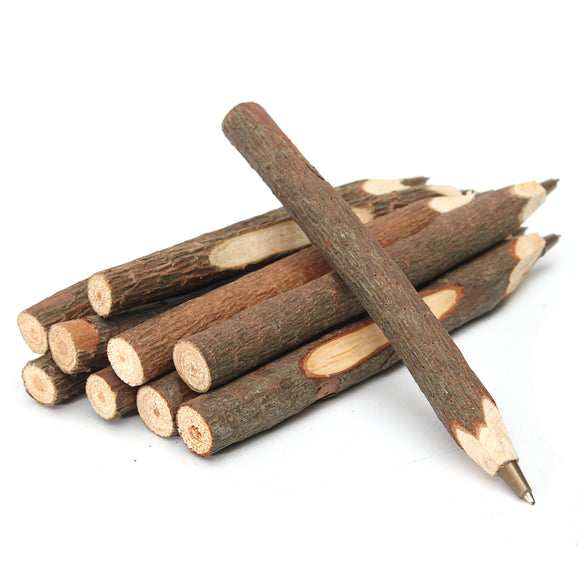 10Pcs Branch Twig Graphite Wood Wooden Pencil 7 Inch Long Crafts Pen Writing