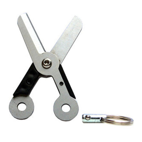 Stainless Steel Mini Fishing Scissors Cutter With Spring Latch Anti Lost Design Outdoor Fishing Tool