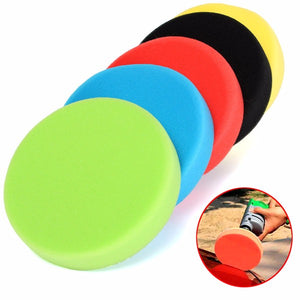 5pcs 6 Inch Flat Sponge Buffing Polishing Pad Kit For Car Polisher