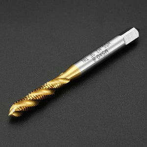 M5x0.8 HSS Titanium Coated Screw Thread Metric Spiral Fluted Machine Screw Tap