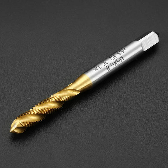 M5x0.8 HSS Titanium Coated Screw Thread Metric Spiral Fluted Machine Screw Tap