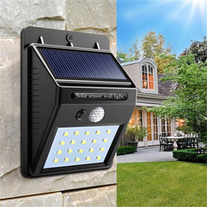 2pcs Solar Power 20 LED PIR Motion Sensor Wall Light Waterproof  Outdoor Path Yard Garden Security Lamp