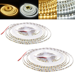 5M 72W SMD2835 5MM Untra Thin Pure White Warm White Non-waterproof Flexible LED Strip Light DC12V